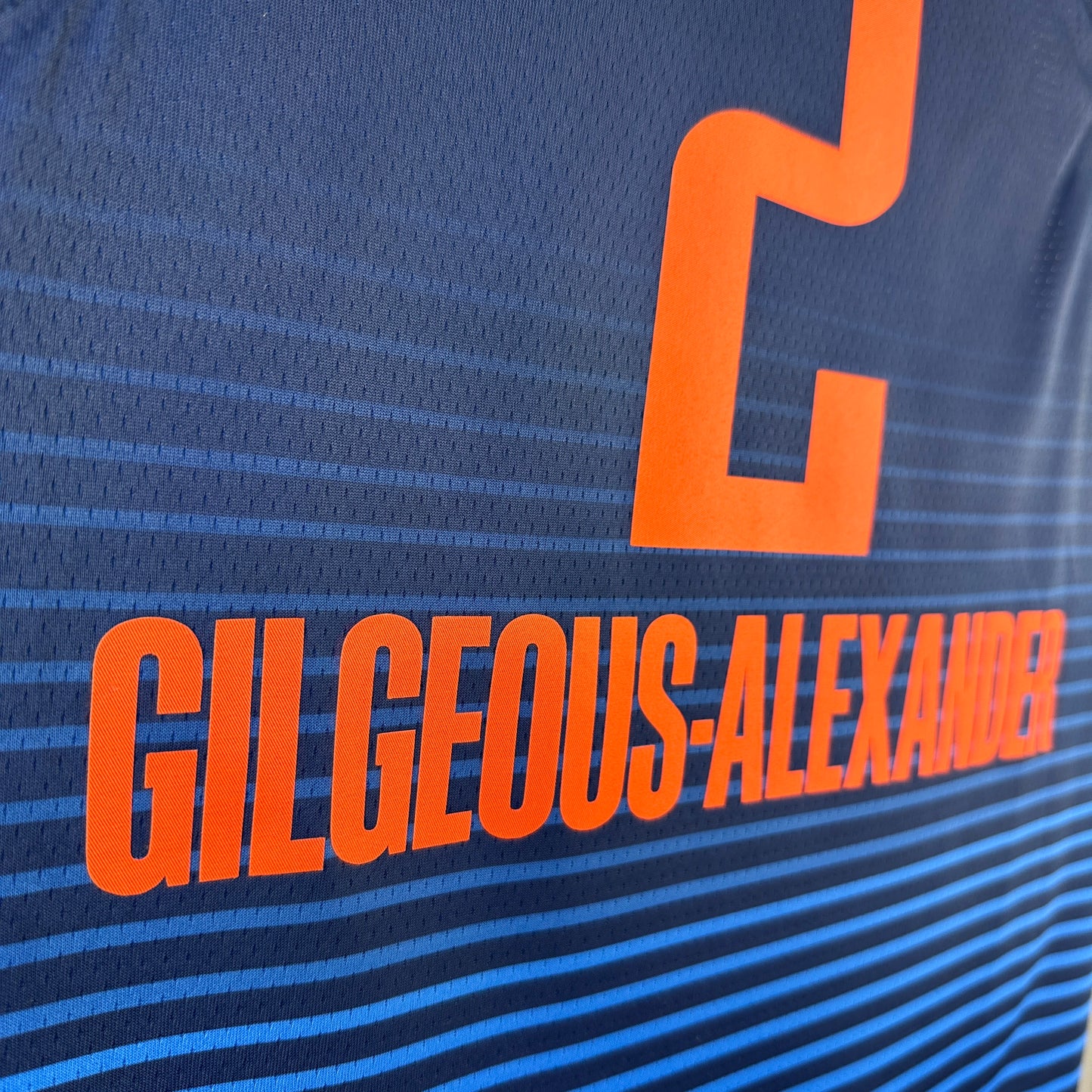 Shai Gilgeous-Alexander Oklahoma City Thunder 2024 Nike City Edition NBA Swingman Jersey - Vibrant Blue & Orange