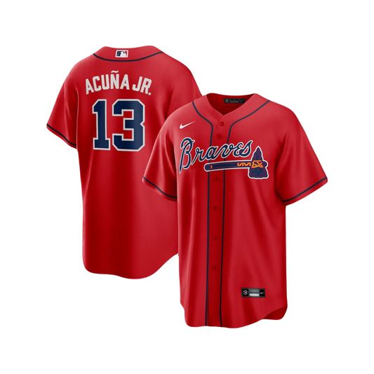 Ronald Acuna Jr Atlanta Braves MLB Red Home Limited Player Jersey