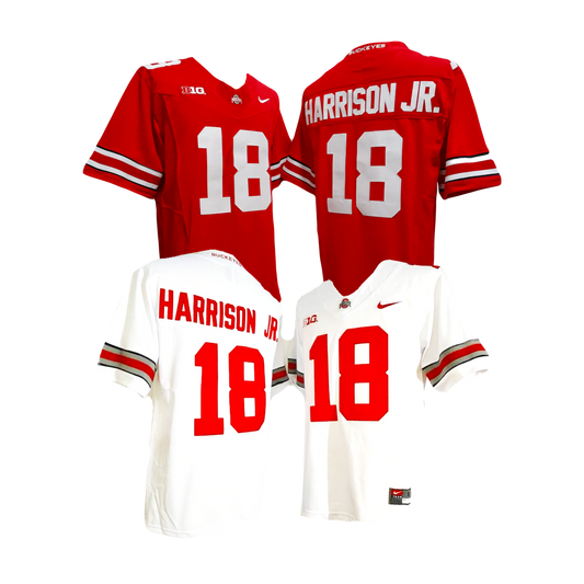 Marvin Harrison Jr. Ohio State Buckeyes Nike NCAA Campus Legends College Football Jersey - Home Red/White Away