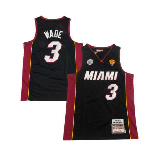 Dwayne Wade Miami Heat 2013 NBA Finals Mitchell & Ness Hardwood Classic Swingman Jersey - Black