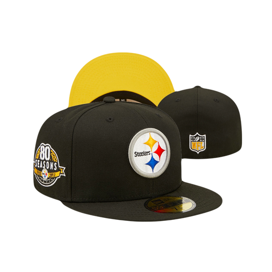 Pittsburgh Steelers New Era NFL ‘80th Season’ Black Fitted Hat