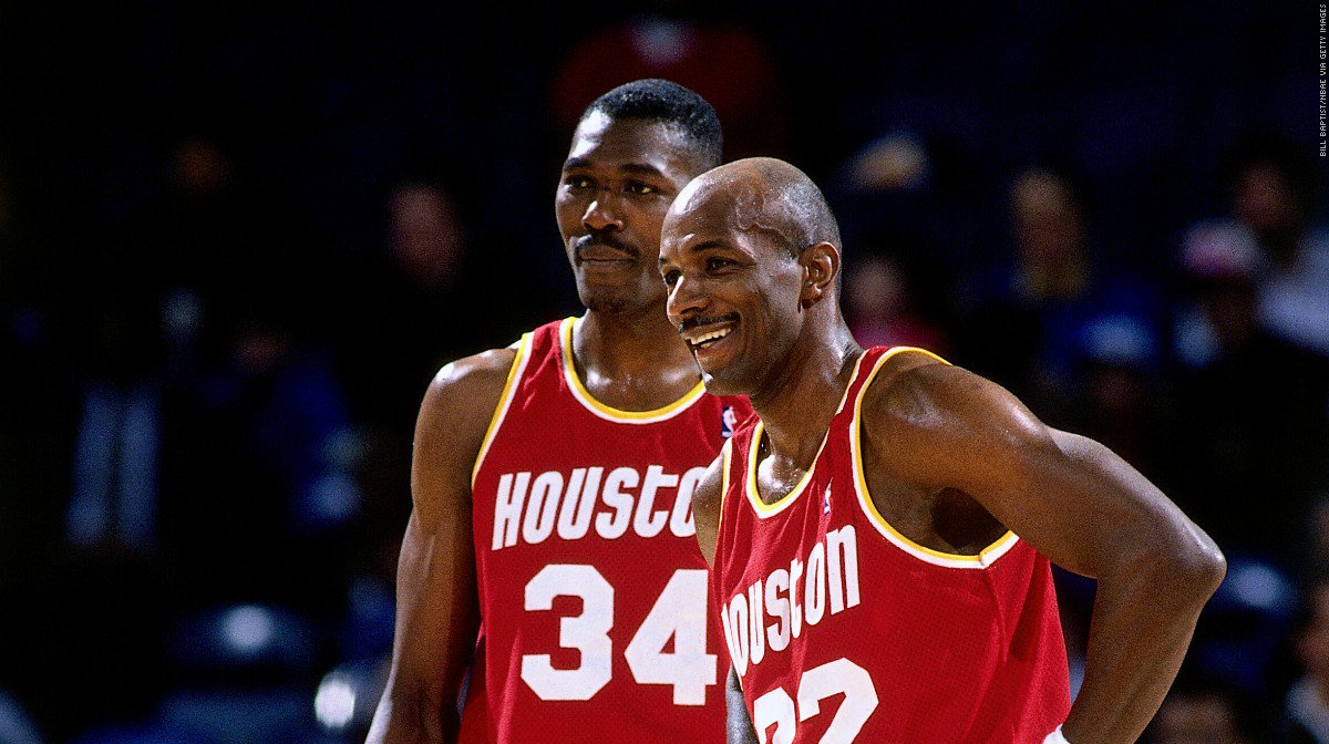 Houston Rockets Clyde Drexler NBA 1995/96 Adidas Hardwood Classics Red & White Jersey