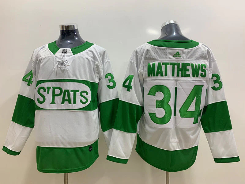 Toronto Maple Leafs Auston Matthews NHL 2018/19 ‘St Pats’ Alternate Adidas Premier Player Jersey