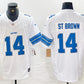 Amon-Ra St. Brown Detroit Lions 2024/25 New NFL F.U.S.E. Style Nike Vapor Limited Away Jersey - White