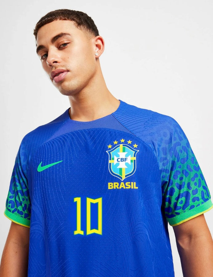 Pelé Brazil National Soccer Team 2022 World Cup Nike Authentic Away Player Version Jersey - Blue