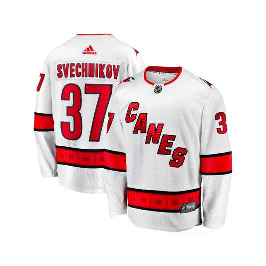 Carolina Hurricanes Andrei Svechnikov Adidas Reverse Retro White NHL Breakaway Player Jersey