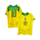 Ronaldinho Brazil National Soccer Team 2006 World Cup Nike Iconic Classic Authentic Home Player Jersey - Yellow