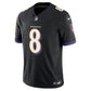 Baltimore Ravens Lamar Jackson F.U.S.E NFL Nike Vapor Limited Alternate Black Jersey