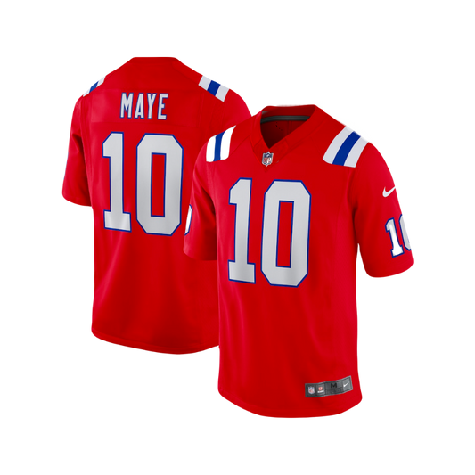 Drake Maye New England Patriots Nike F.U.S.E Style NFL Throwback Classic Jersey - Red