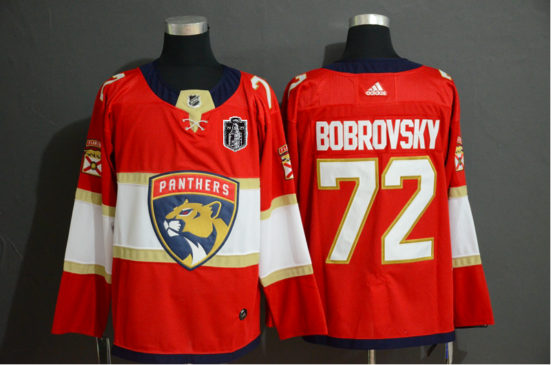 Bob Bobrovsky Florida Panthers NHL Adidas 2023 Stanley Cup Finals Patch Premier Player Home Jersey - Red