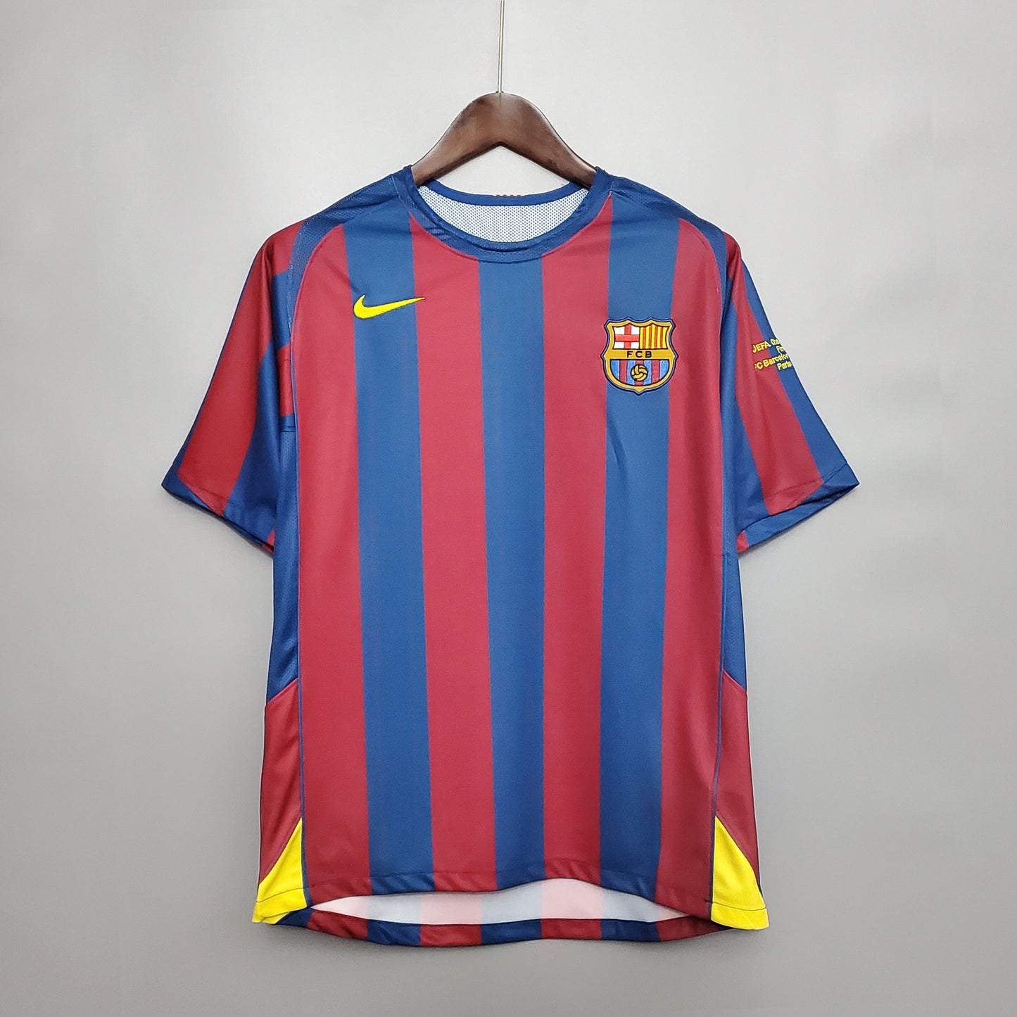 Lionel Messi FC Barcelona #30 2005/06 UEFA Champions League Final Authentic Nike Iconic Classic Retro Jersey - Blue & Red