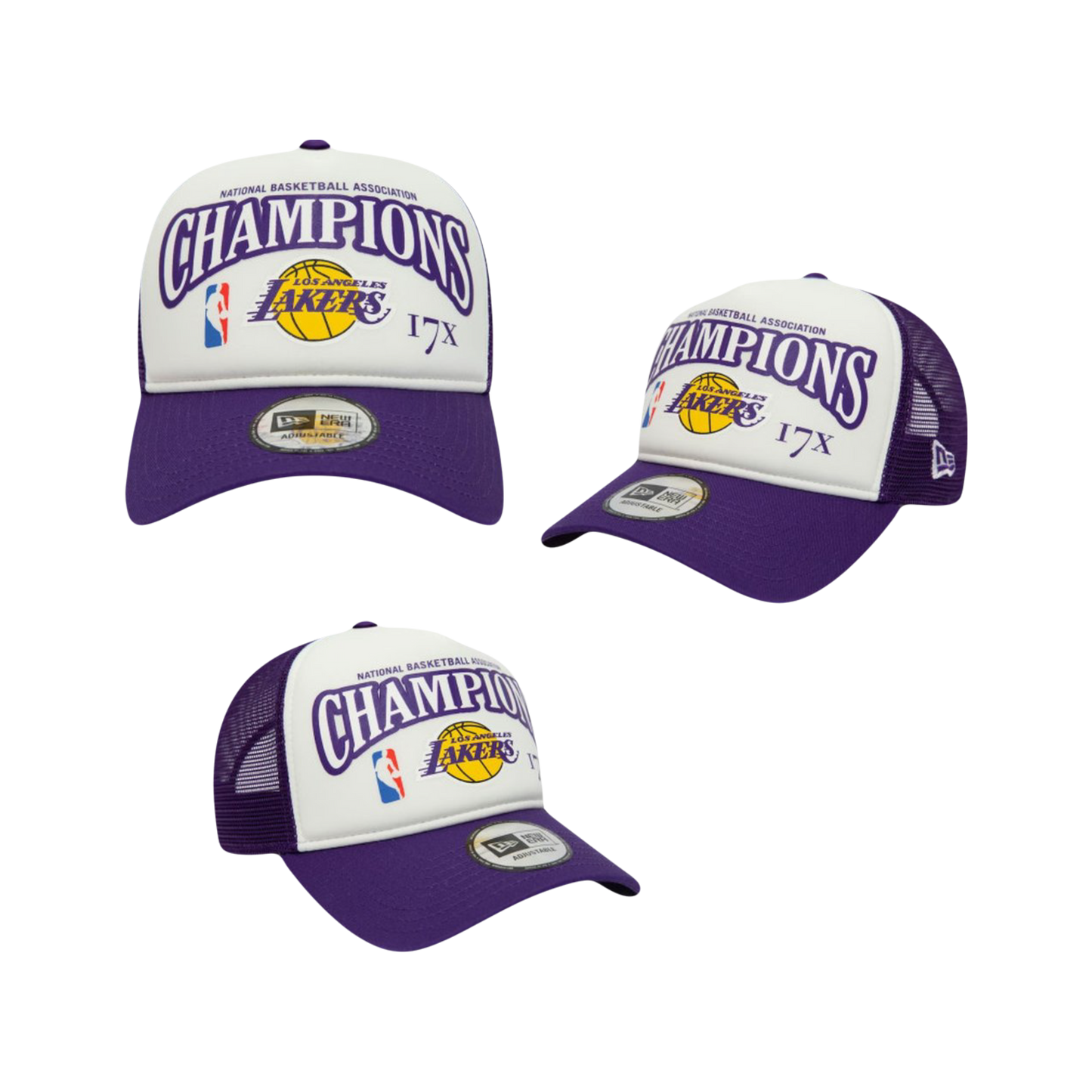 Los Angeles Lakers ‘Larry O’Laker’ NBA Champions New Era Trucker Snapback Hat