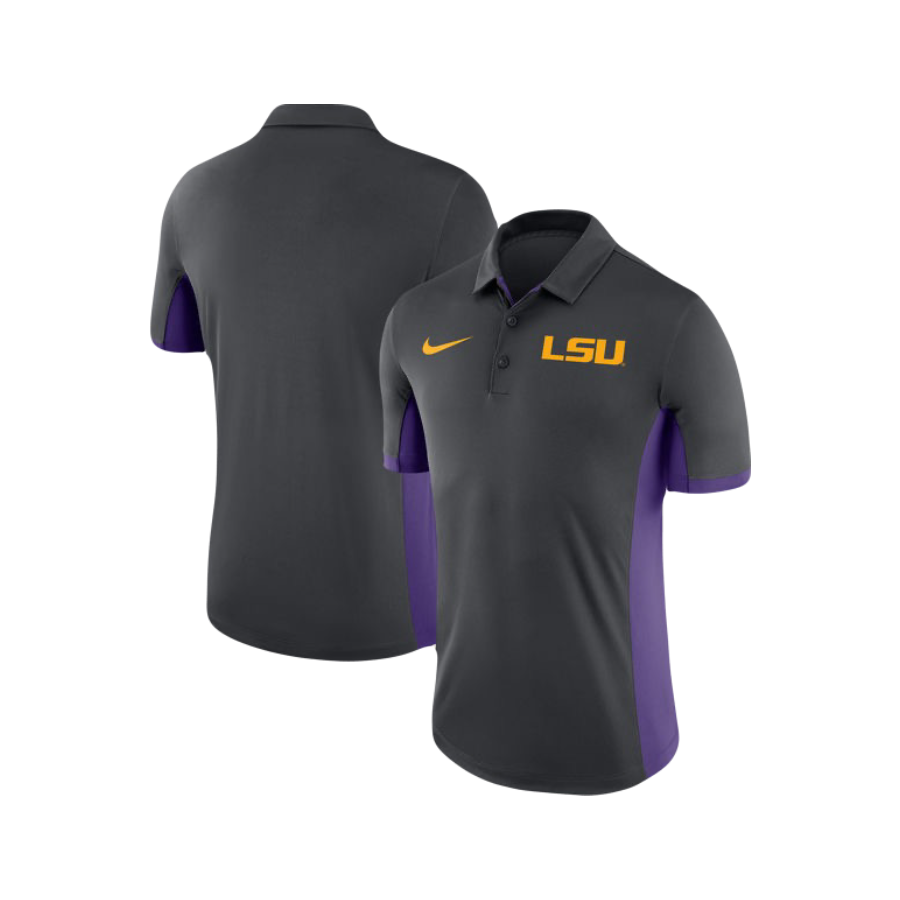LSU Tigers Grey NCAA Nike Athletic Polo Golf Shirt