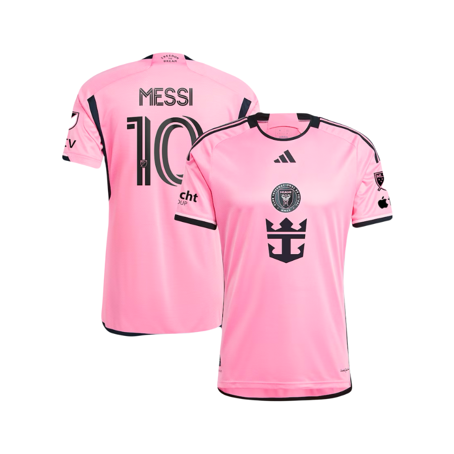 Lionel Messi Inter Miami CF 2024 Adidas Authentic Home Royal Caribbean Premier Player Jersey - Pink