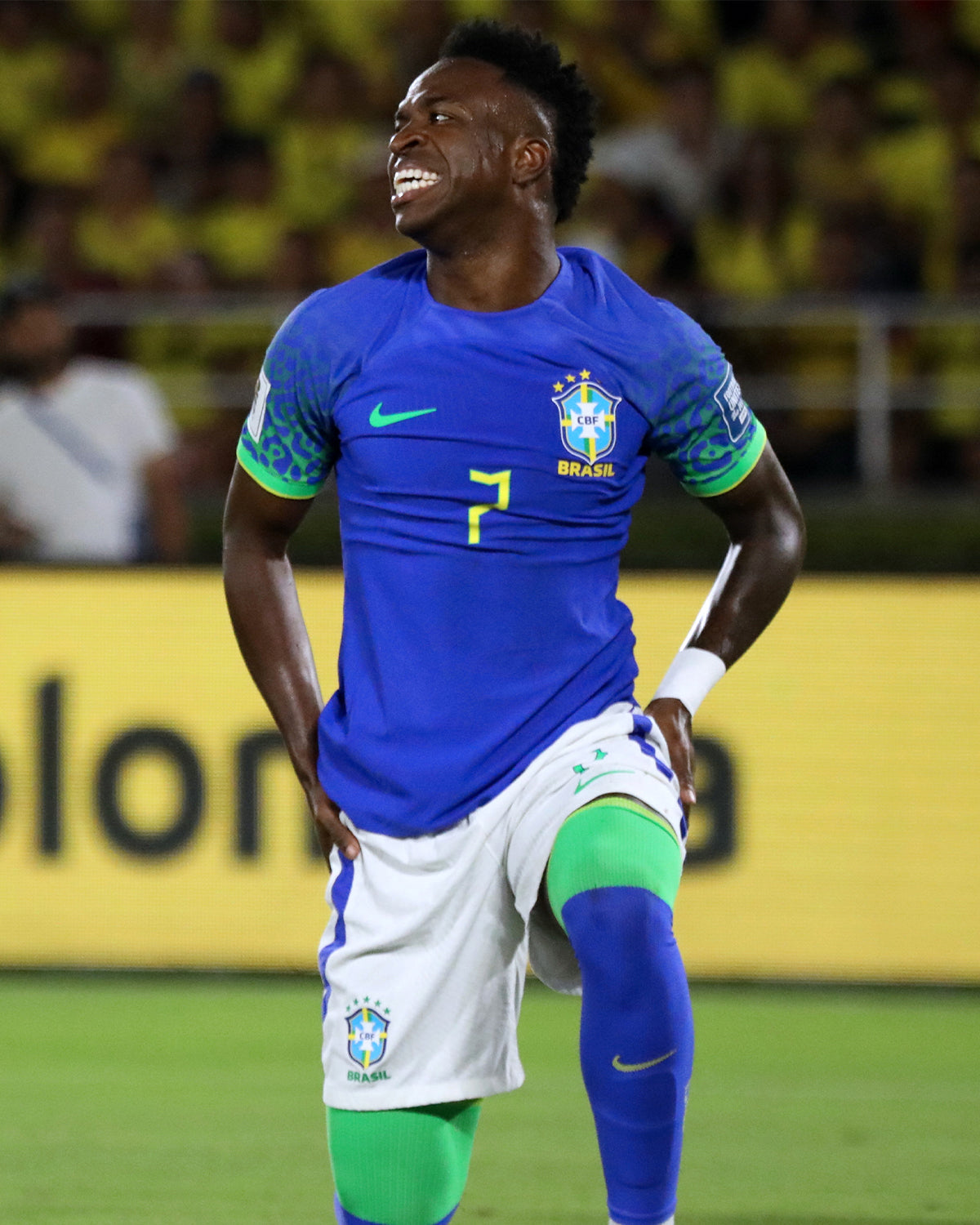 Vinicius Junior Brazil National Soccer Team 2022 World Cup Nike On-Field Away Player Jersey - Blue