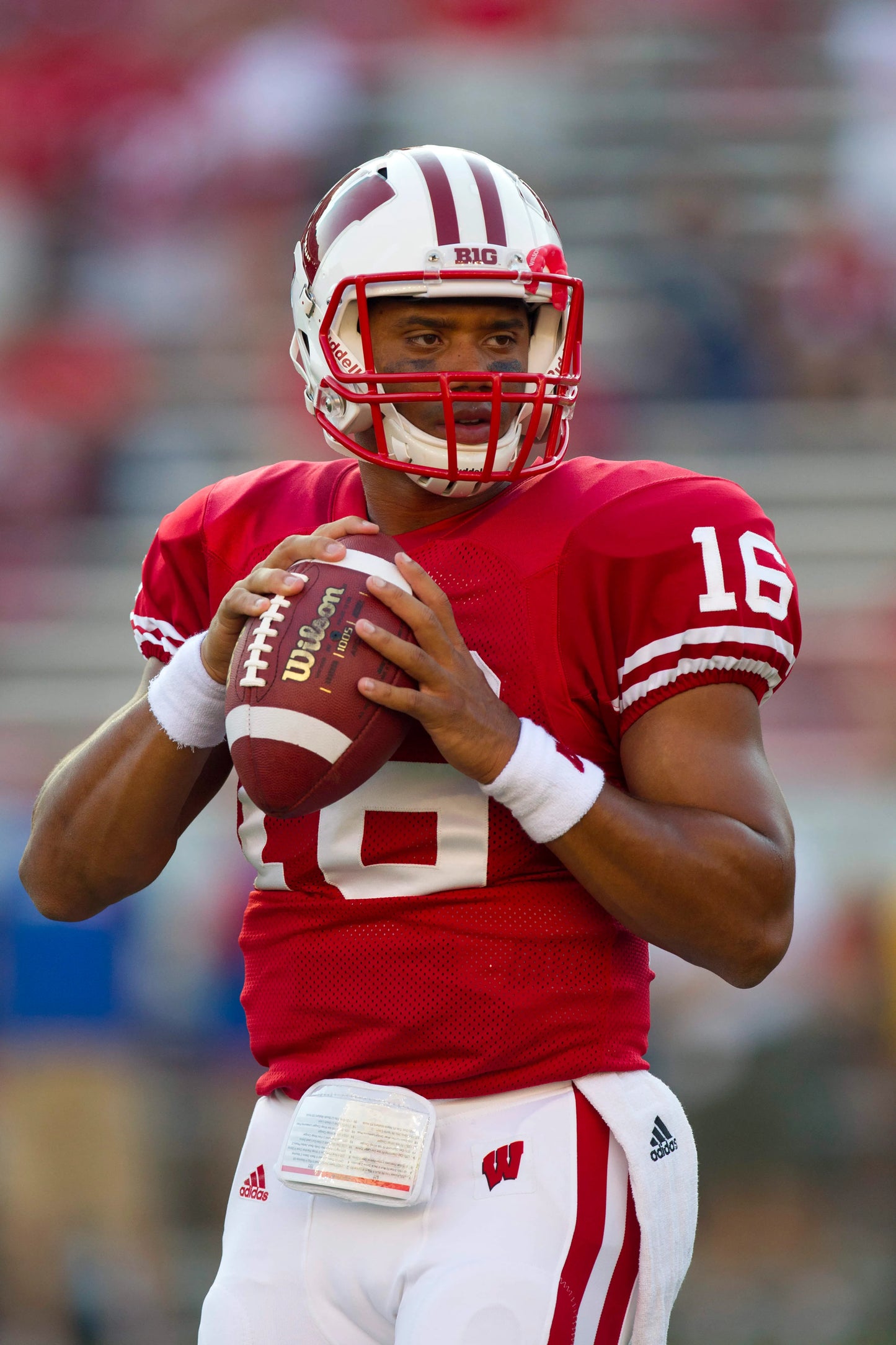 Russell Wilson Wisconsin Badgers Adidas 2013 NCAA Classic Campus Legend College Football Jersey