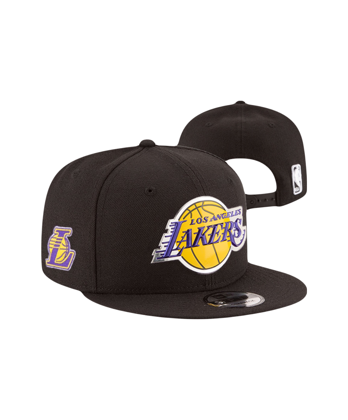 Los Angeles Lakers NBA Reflective Logo Snapback Hat - Purple/Black
