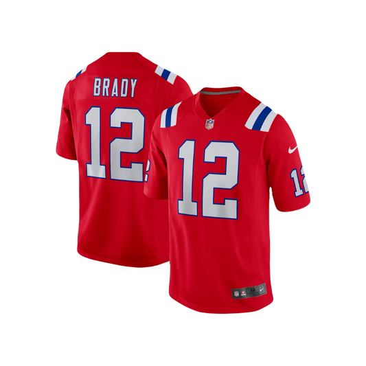 New England Patriots Tom Brady Nike NFL Throwback Red Classic Game Jersey