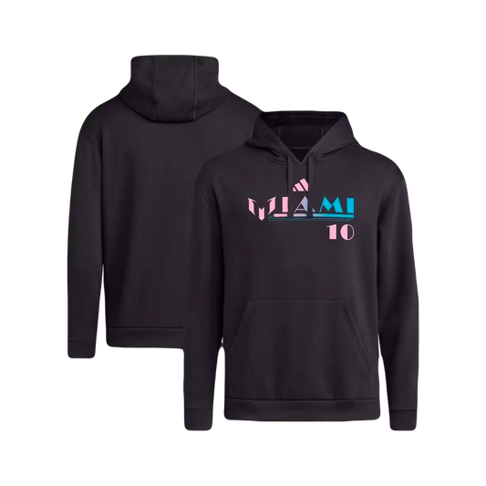 Inter Miami Messi South Beach Soccer Pullover Hoodie Jacket - Black