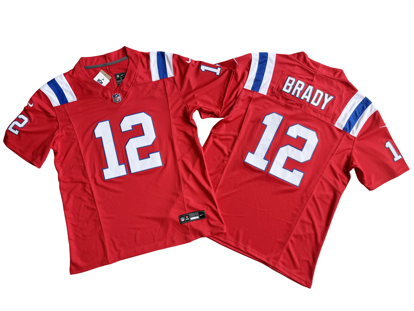 New England Patriots Tom Brady Nike NFL Throwback Red Classic Game Jersey