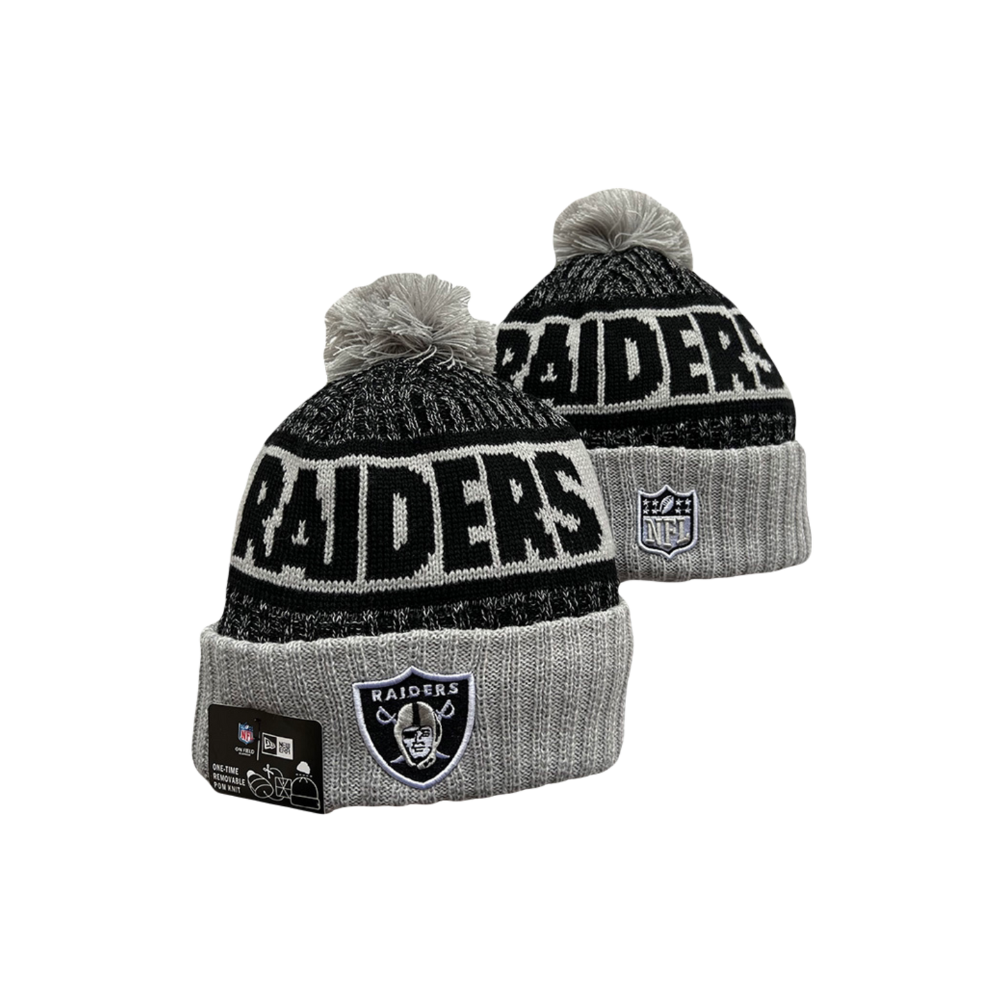Las Vegas Raiders ‘Silver & Black Attack’ NFL New Era Knit Beanie