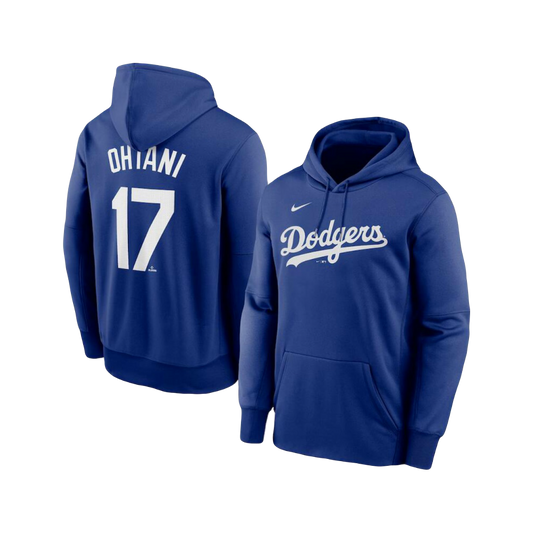 Shohei Ohtani Los Angeles Dodgers MLB Nike Therma Performance Pullover Hoodie - Blue