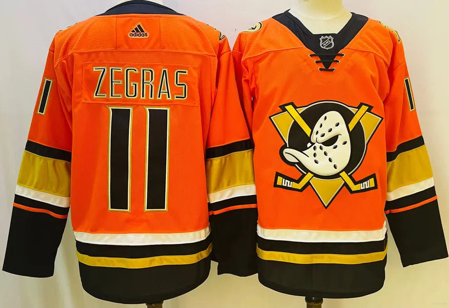 Anaheim Ducks Trevor Zegras 2022 Adidas Reverse Retro NHL Premier Player Jersey - Orange