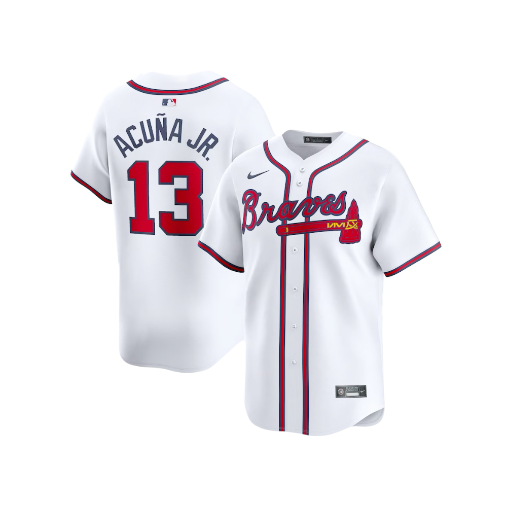 Ronald Acuna Jr Atlanta Braves MLB Home White Player Jersey