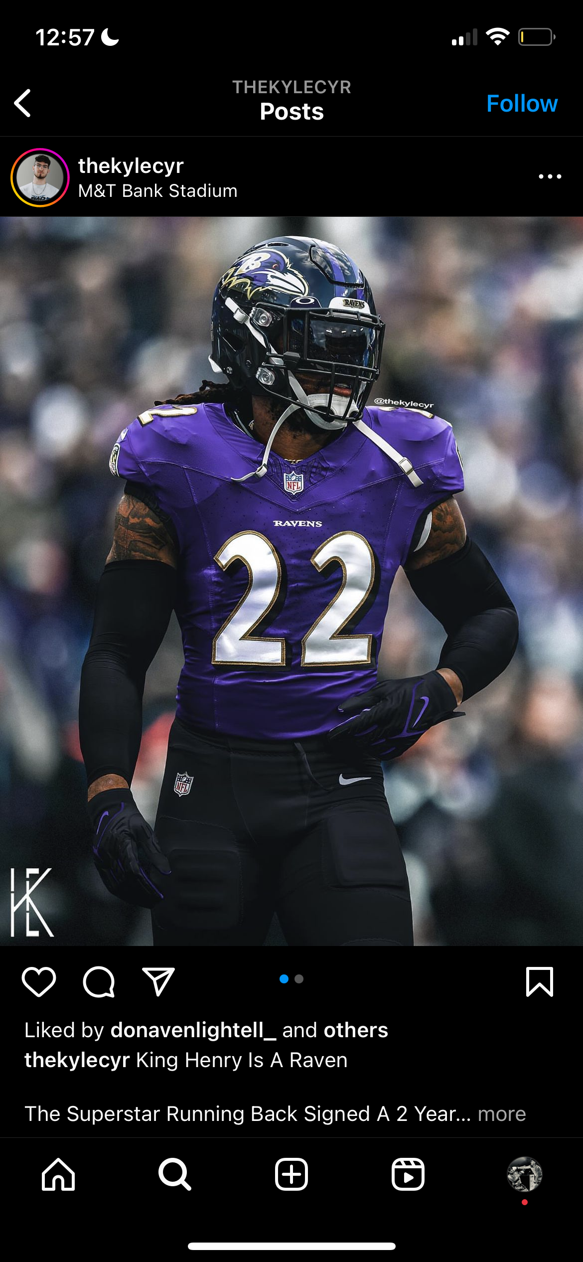 Derrick Henry Baltimore Ravens NFL F.U.S.E Style Nike Vapor Limited Home Jersey - Purple