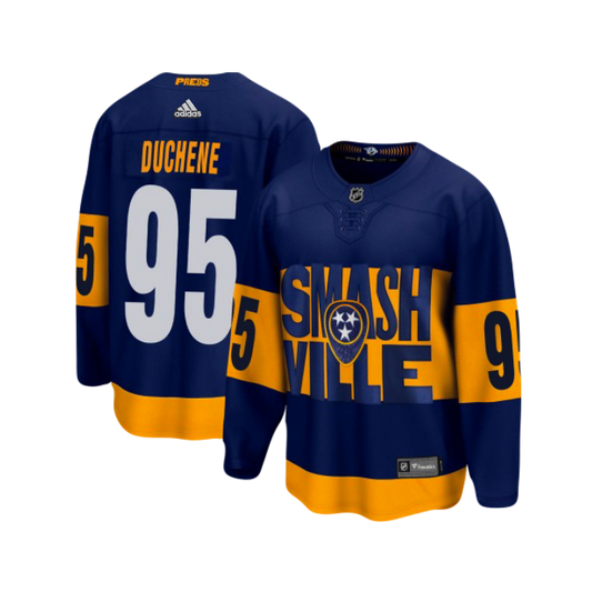 Nashville Predators Matt Duchene Adidas 2021 NHL Stadium Series ‘Smashville’ Premier Player Jersey
