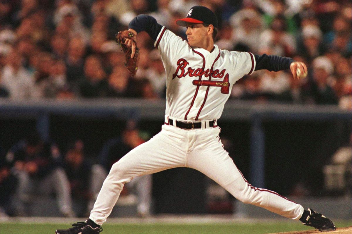 Tom Glavine Atlanta Braves 1995 MLB Mitchell Ness Cooperstown Classic Jersey - White
