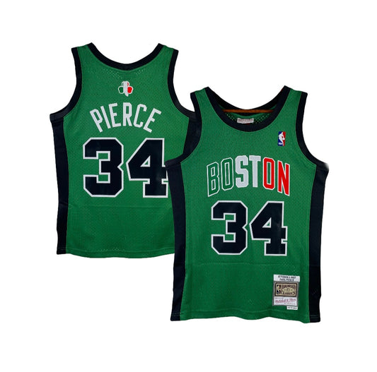 Boston Celtics Paul Pierce ‘Italy Game October 6th 2007’ Mitchell & Ness Hardwood Classic Iconic NBA Swingman Jersey - Green