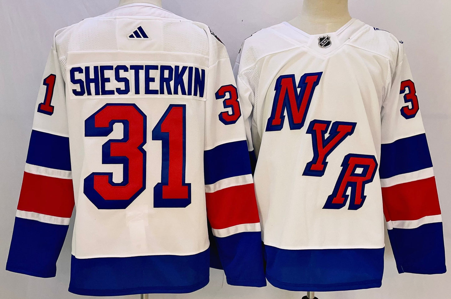 New York Rangers Igor Shesterkin White 2024 NHL Stadium Series Adidas Premier Player Jersey