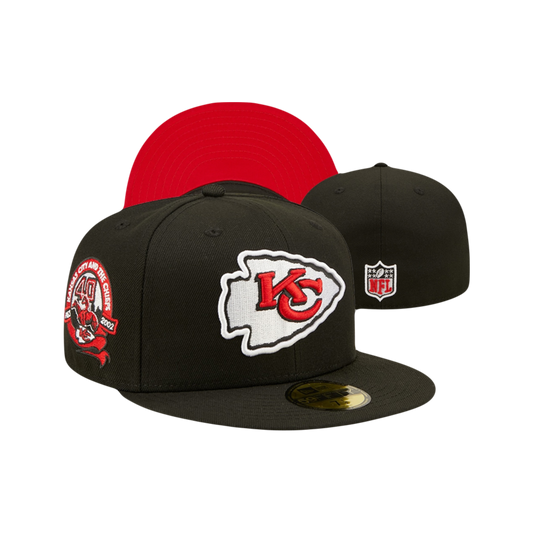 Kansas City Chiefs New Era NFL ‘40th Season’ Black Fitted Hat