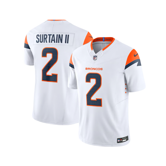 Patrick Surtain II Denver Broncos 2024/25 NEW NFL F.US.E Style Stitched Nike Vapor Limited Away Jersey - White
