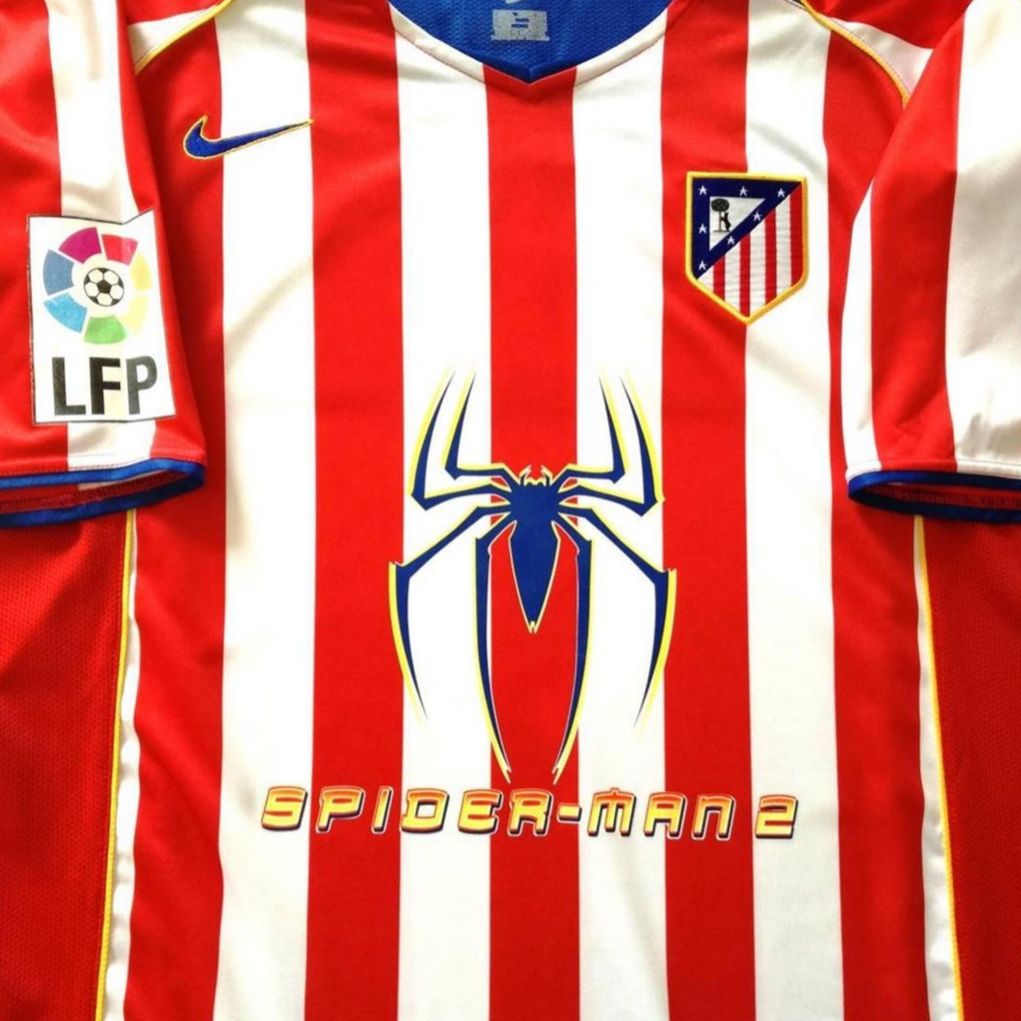 Atletico Madrid 2004/05 Iconic ‘Spider-Man’ Authentic Retro Classic On-Field Player Version Home Kit Jersey - Red