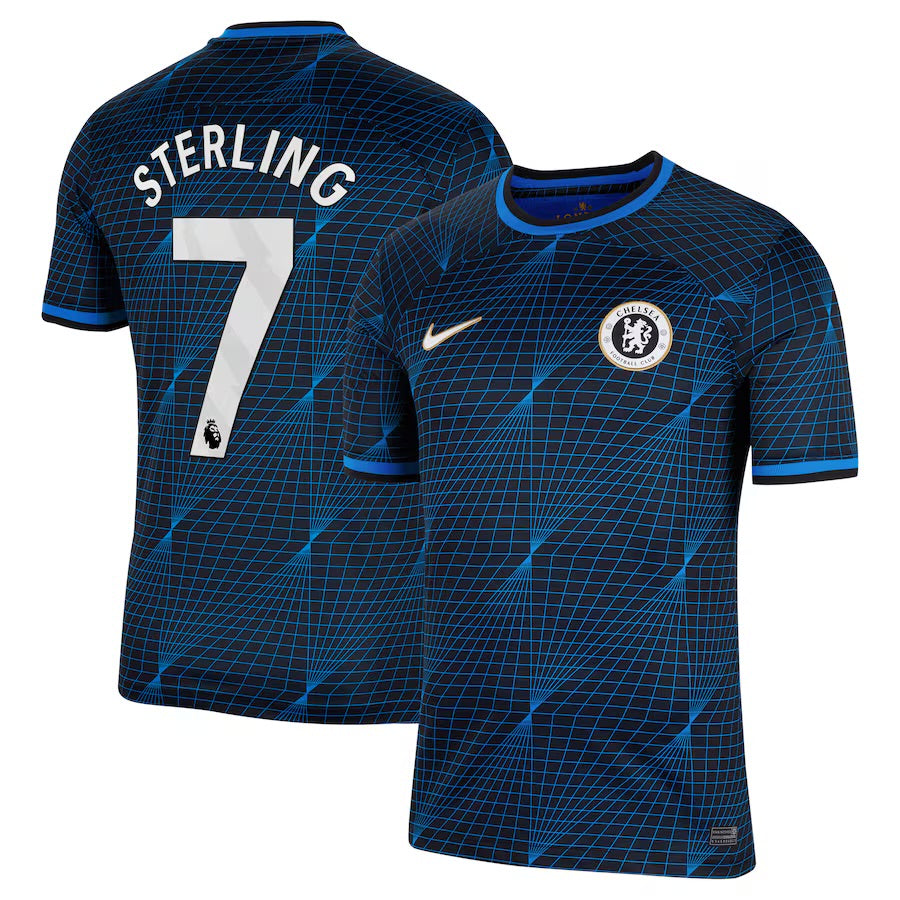 Raheem Sterling Chelsea FC 2023/24 Soccer Season New Nike On-Field Player Version Authentic Alternate Jersey - Navy Blue