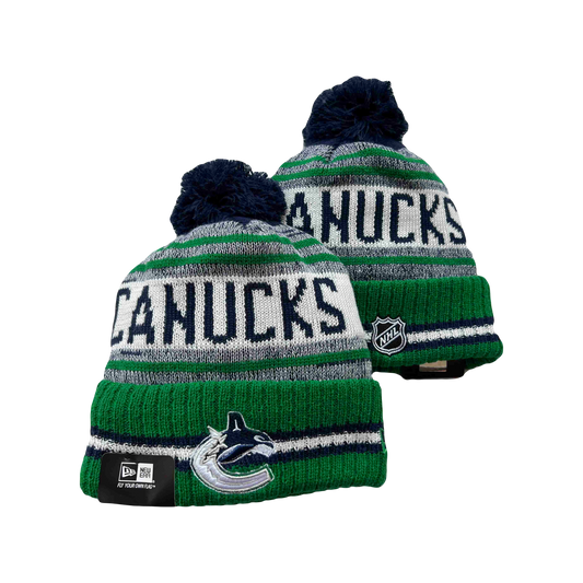 Vancouver Canucks NHL New Era Knit Beanie - Green