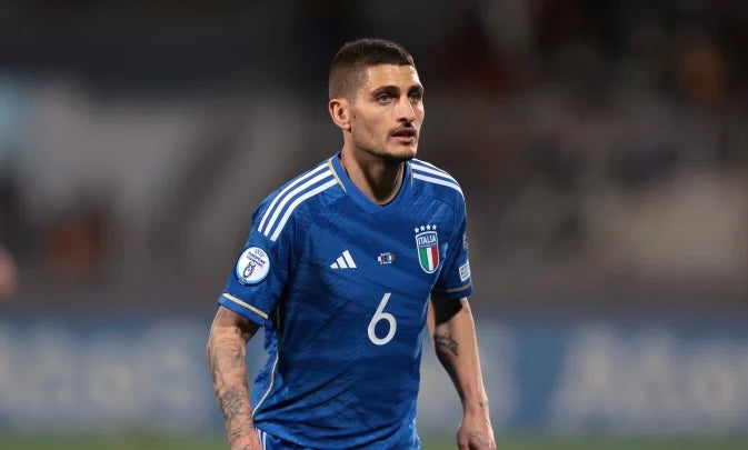 Marco Verratti Italy National Team 2023/24 Home Adidas Authentic  Replica Soccer Jersey - Blue
