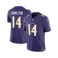 Baltimore Ravens Kyle Hamilton Purple NFL Vapor Limited F.U.S.E Home Jersey