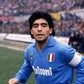 Diego Maradona Napoli FC 1987 Season Home Kit Authentic Iconic Classic Soccer Jersey - Blue