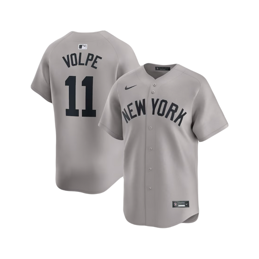Anthony Volpe New York Yankees 2024/25 MLB Official Nike Away Player Jersey - Gray
