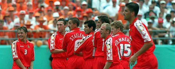 Belgium National Soccer Team 1995 Authentic Iconic Classic Retro Home Jersey - Red (Custom)