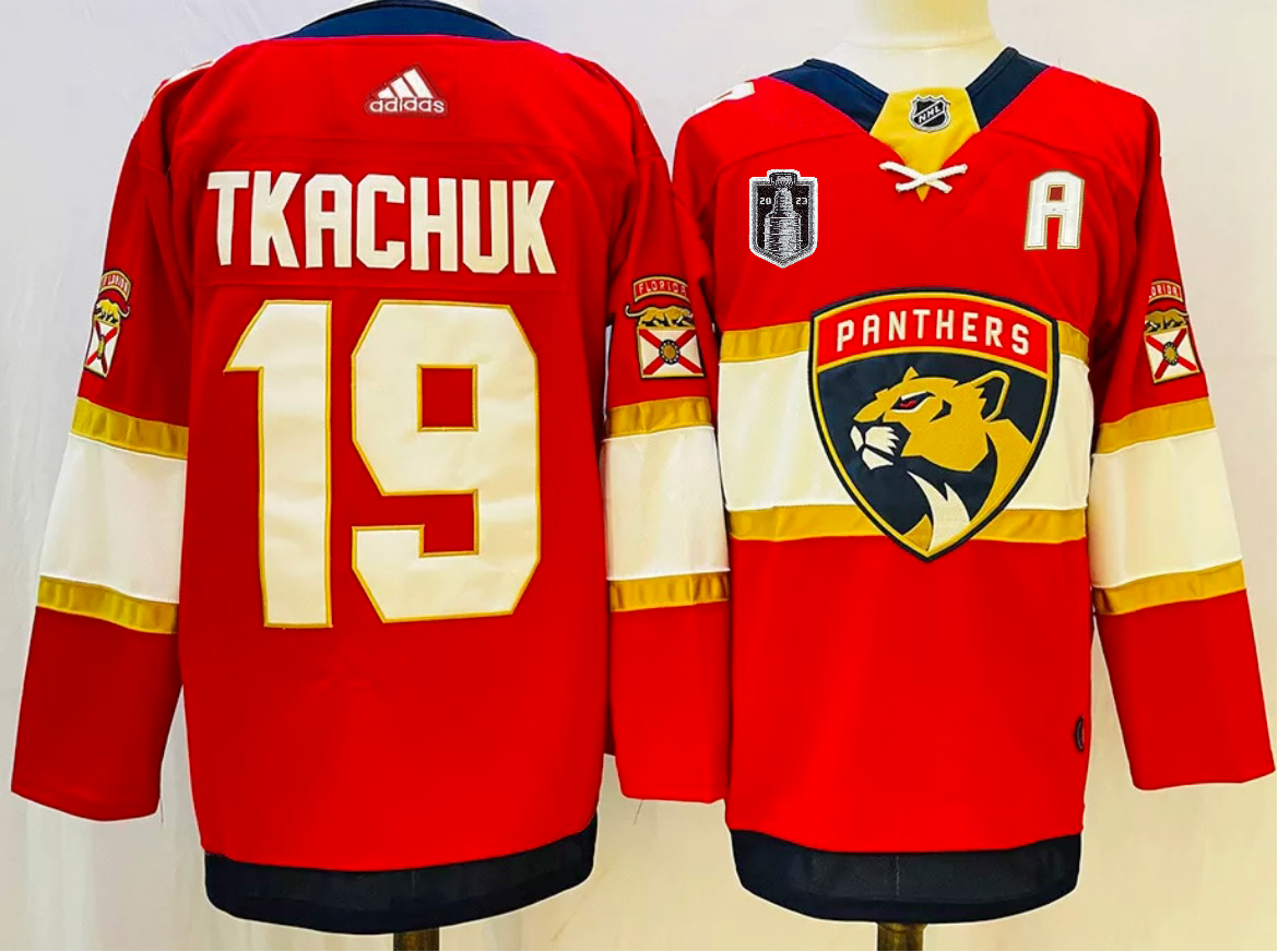 Matthew Tkachuk Florida Panthers NHL Adidas 2023 Stanley Cup Finals Patch Premier Player Jersey