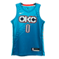 Russell Westbrook Oklahoma City Thunder 2019/20 Nike City Edition NBA Swingman Jersey - Vibrant Cyan & Orange
