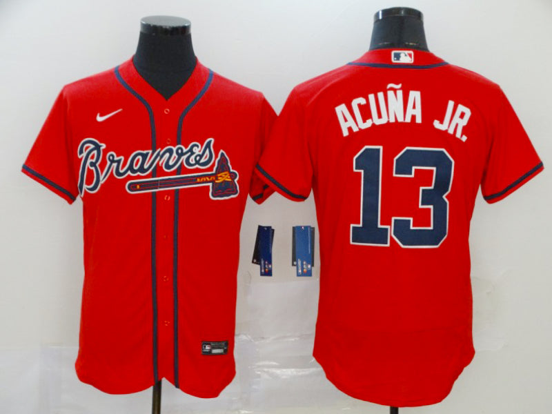Ronald Acuna Jr Atlanta Braves MLB Official Nike Alternate Player Jersey - Red