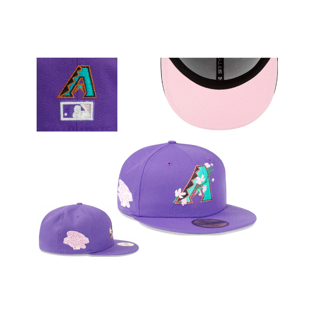Arizona Diamondbacks New Era 2001 MLB World Series ‘Floral’ Fitted Hat - Purple