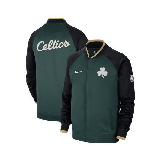 Boston Celtics Nike 2022/23 City Edition Showtime Thermaflex Full-Zip Bomber Jacket