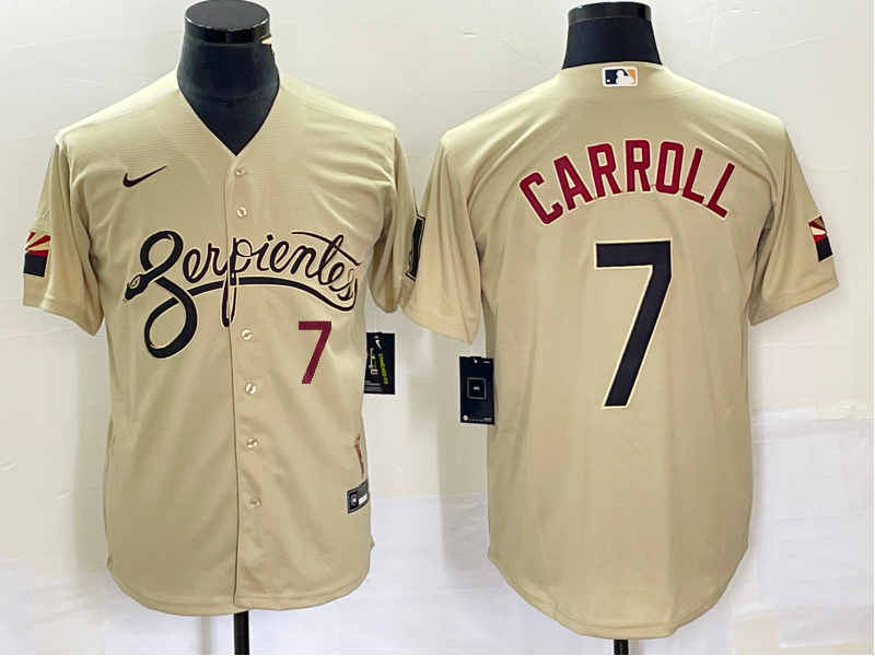 Arizona Diamondbacks Corbin Carroll MLB Official Nike ‘City Connect’ Jersey - Tan Army