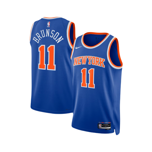 Jalen Brunson New York Knicks 2023/24 Nike Icon Edition NBA Swingman Jersey - Blue